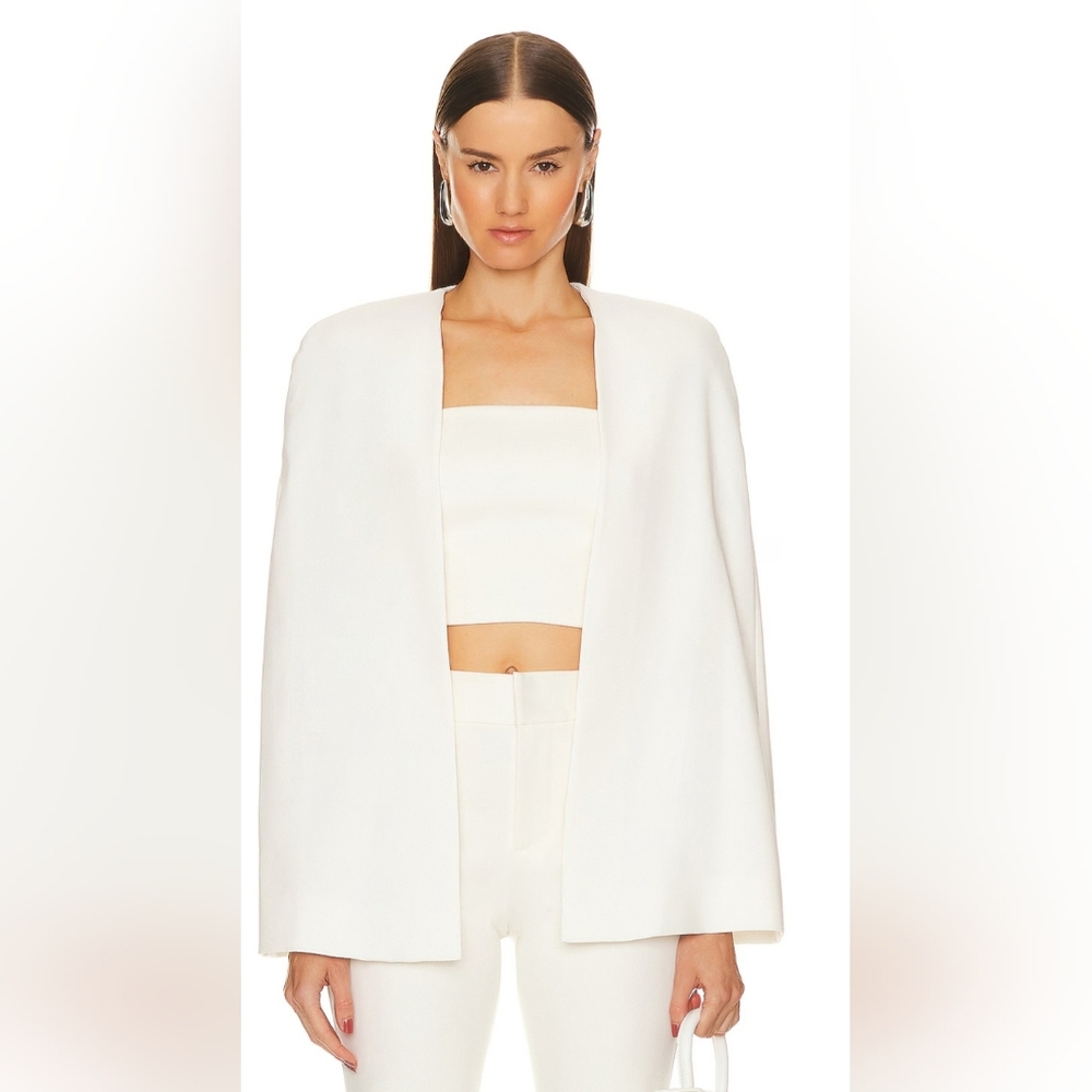 Alice + Olivia white cape size 6